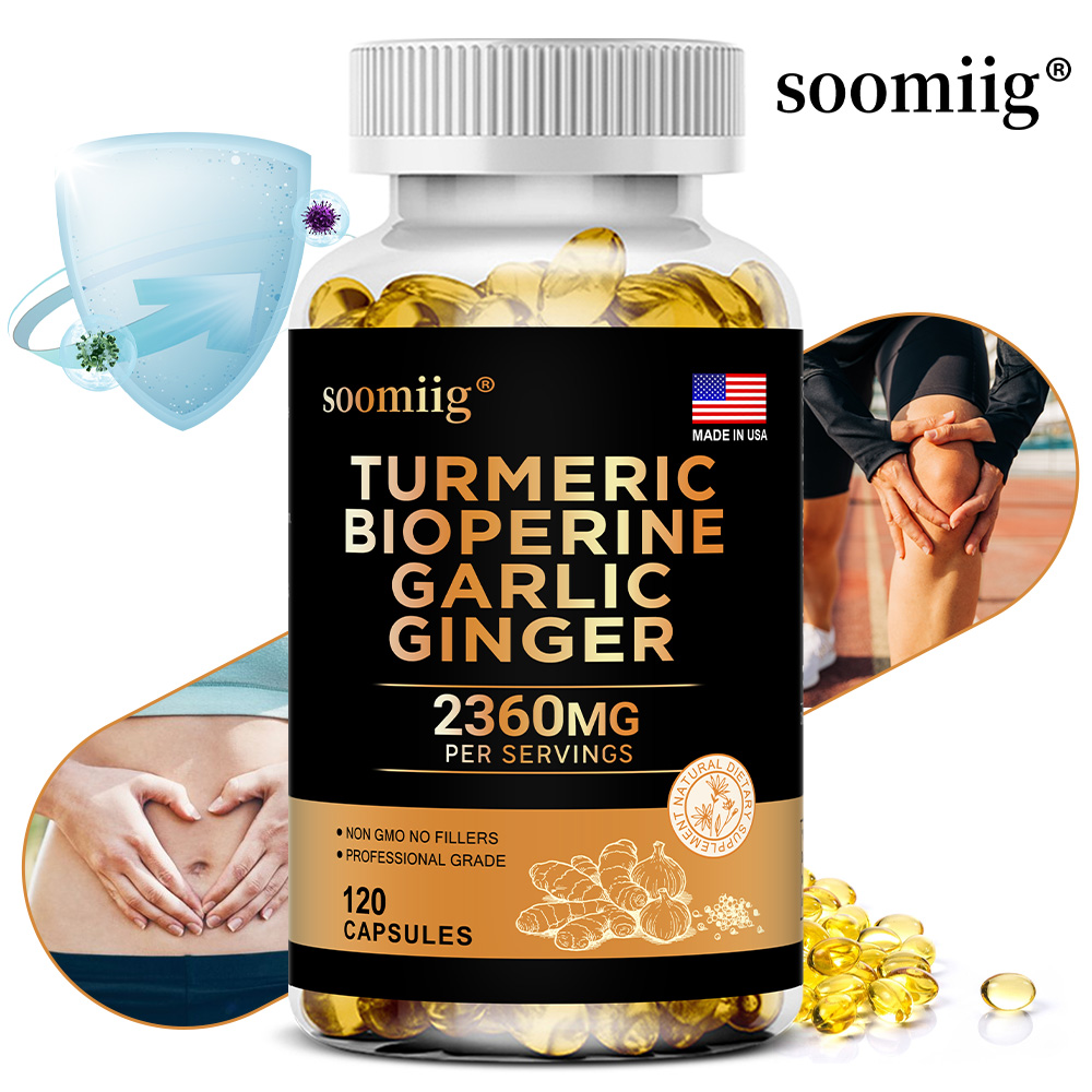 Turmeric Curcumin Capsule - Sarımsak Kurkuminli Karabiber İçeren Zerdeçal Zencefil